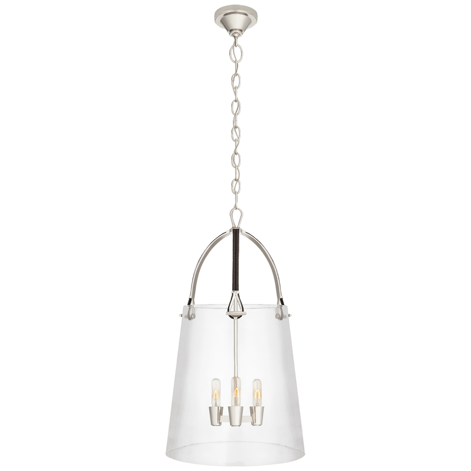 Julian Large Lantern, a premium Lantern light by Visual Comfort & Co. Close - up image of its design.
