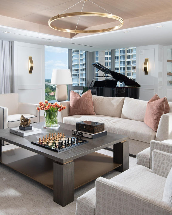 Paxton 40" Ring Chandelier, a premium Chandelier light by Visual Comfort & Co. Close - up image of its design.