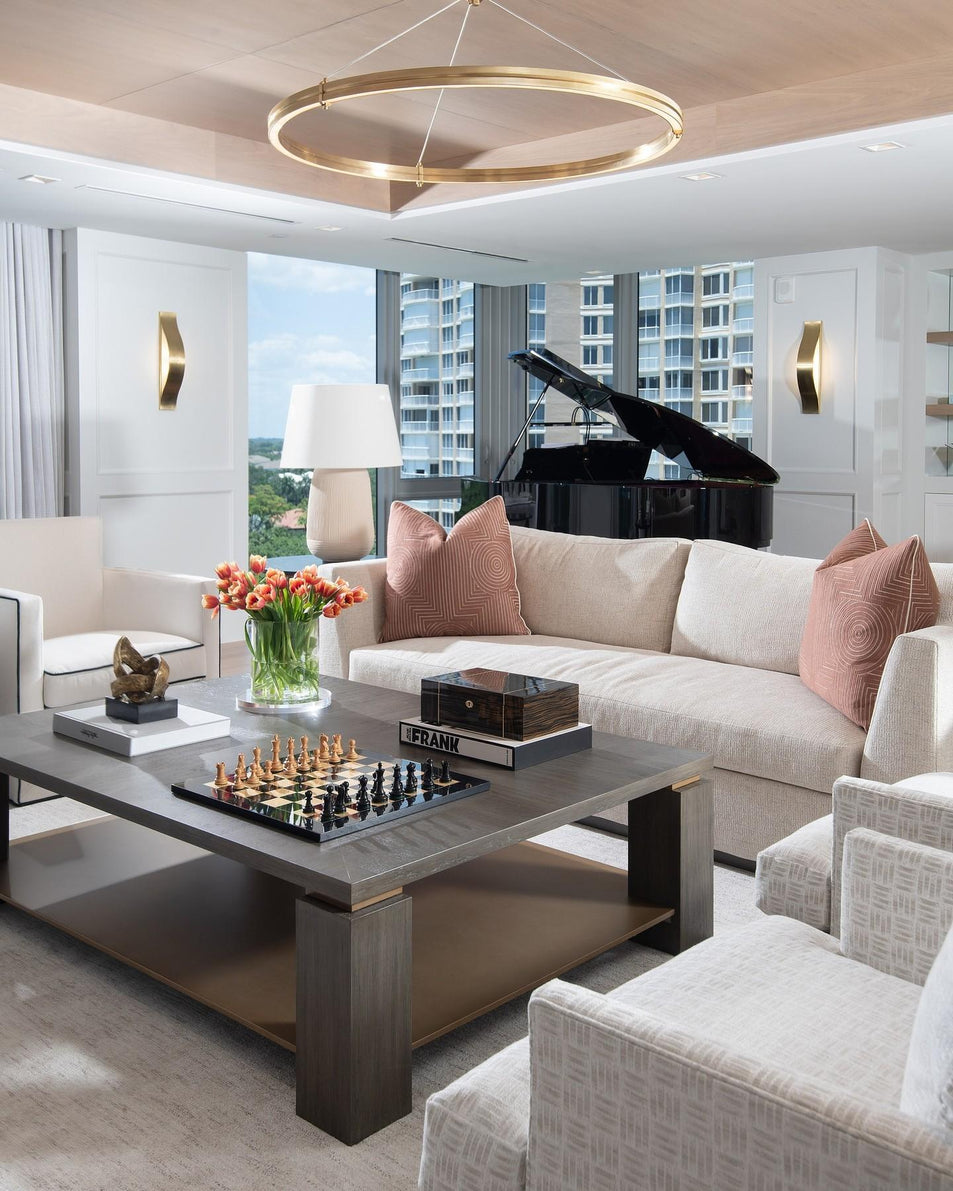 Paxton 40" Ring Chandelier, a premium Chandelier light by Visual Comfort & Co. Close - up image of its design.