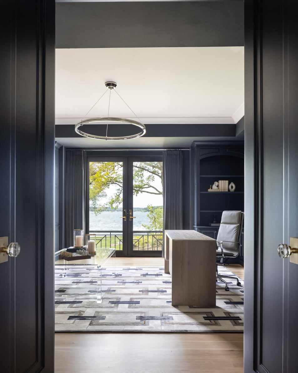 Paxton 40" Ring Chandelier, a premium Chandelier light by Visual Comfort & Co. Close - up image of its design.