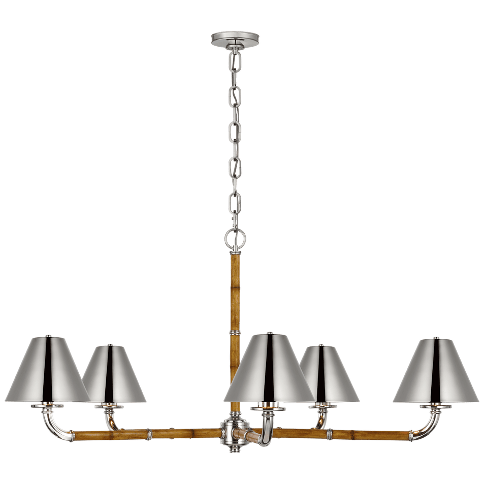 Dalfern Large Chandelier, a premium Chandelier light by Visual Comfort & Co. Close - up image of its design.