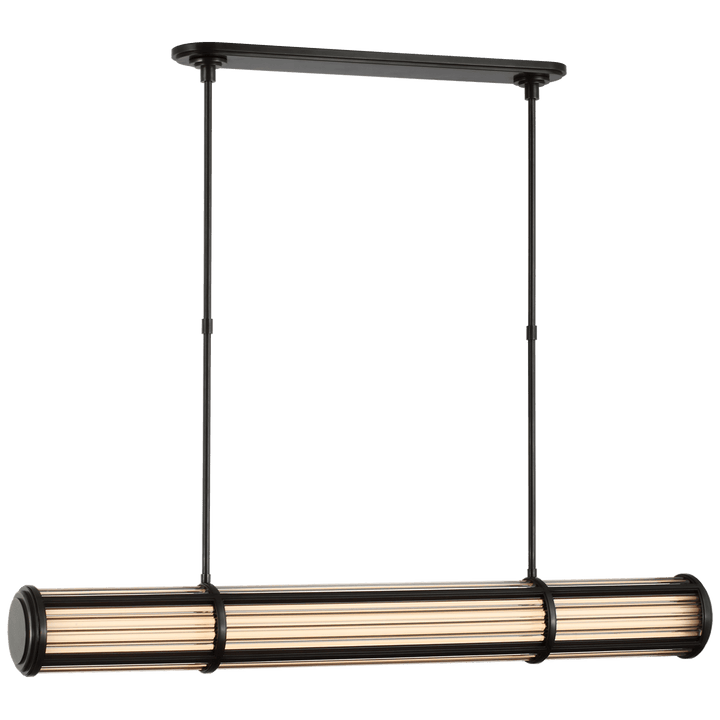 Perren Large Linear Chandelier, a premium Linear light by Visual Comfort & Co. Close - up image of its design.