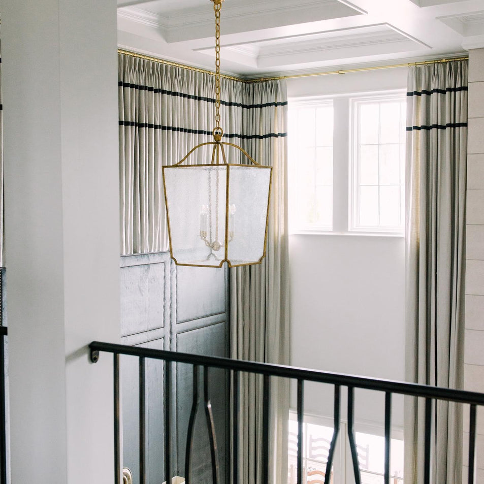 Beatrice Large Lantern, a premium Lantern light by Visual Comfort & Co. Close - up image of its design.