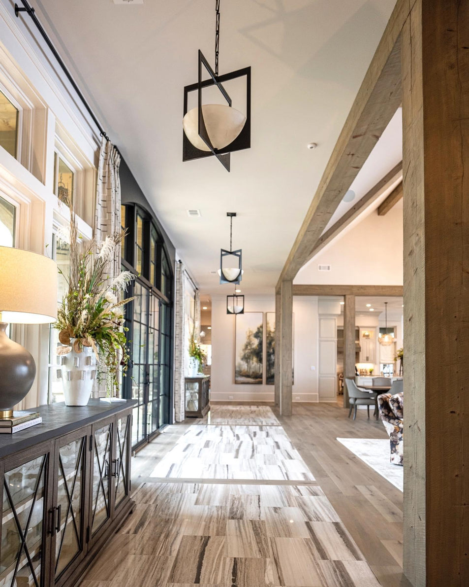 Michaela Small Wide Chandelier, a premium Chandelier light by Visual Comfort & Co. Close - up image of its design.