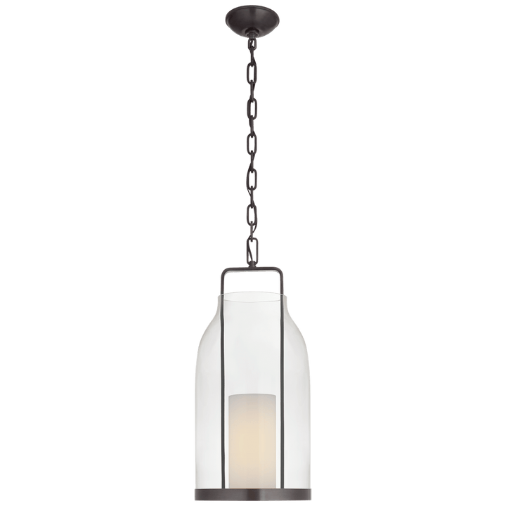 Ollie Medium Lantern, a premium Ceiling light by Visual Comfort & Co. Close - up image of its design.