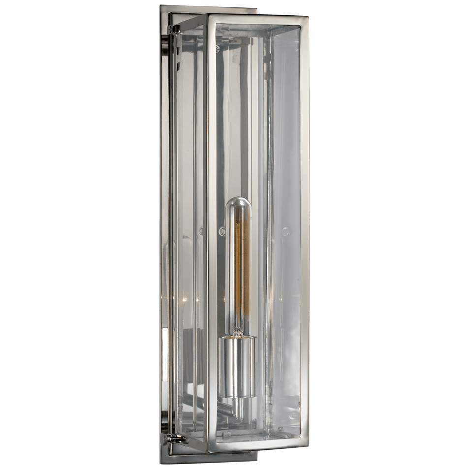 Belden Square Sconce, a premium Decorative light by Visual Comfort & Co. Close - up image of its design.