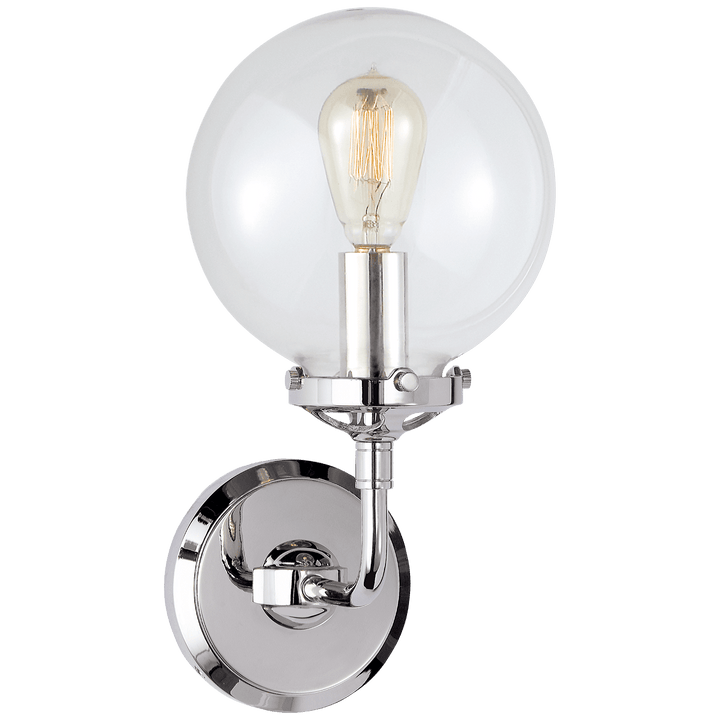 Bistro Single Light Sconce, a premium Bath light by Visual Comfort & Co. Close - up image of its design.
