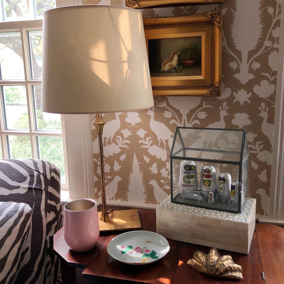 Dauphine Bedside Lamp, a premium Decorative light by Visual Comfort & Co. Close - up image of its design.