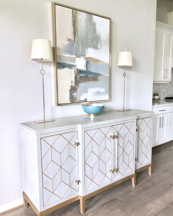 Cranston Buffet Lamp, a premium Decorative light by Visual Comfort & Co. Close - up image of its design.