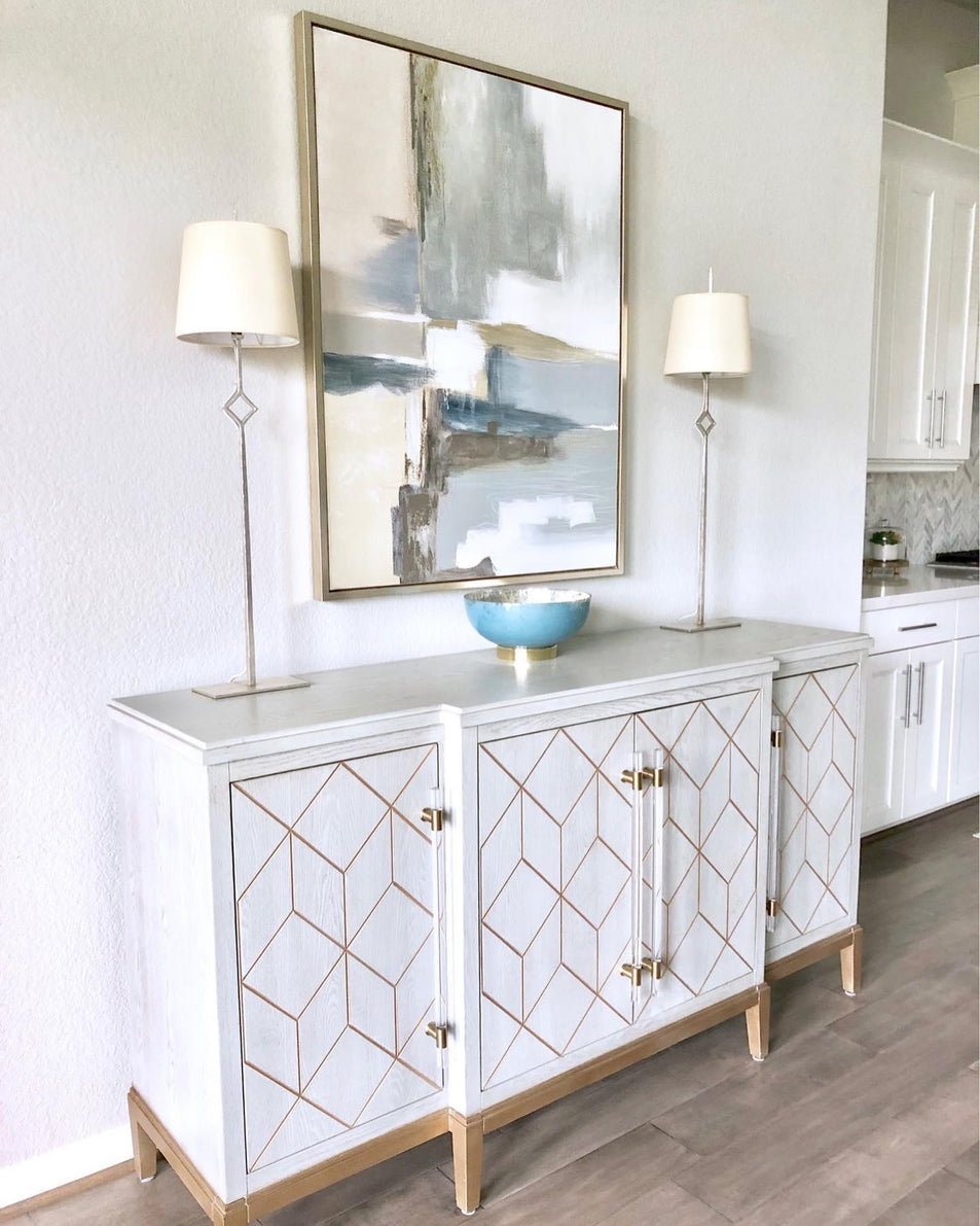 Cranston Buffet Lamp, a premium Decorative light by Visual Comfort & Co. Close - up image of its design.