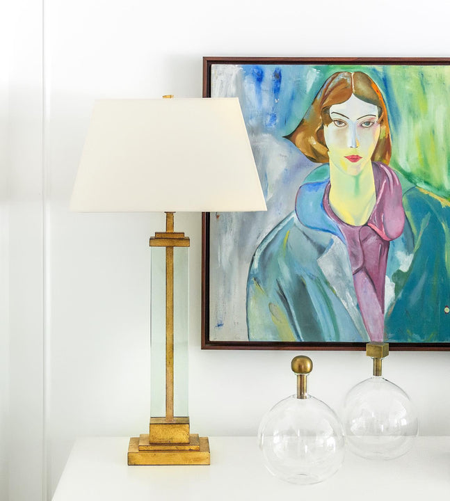 Wright Table Lamp, a premium Decorative light by Visual Comfort & Co. Close - up image of its design.