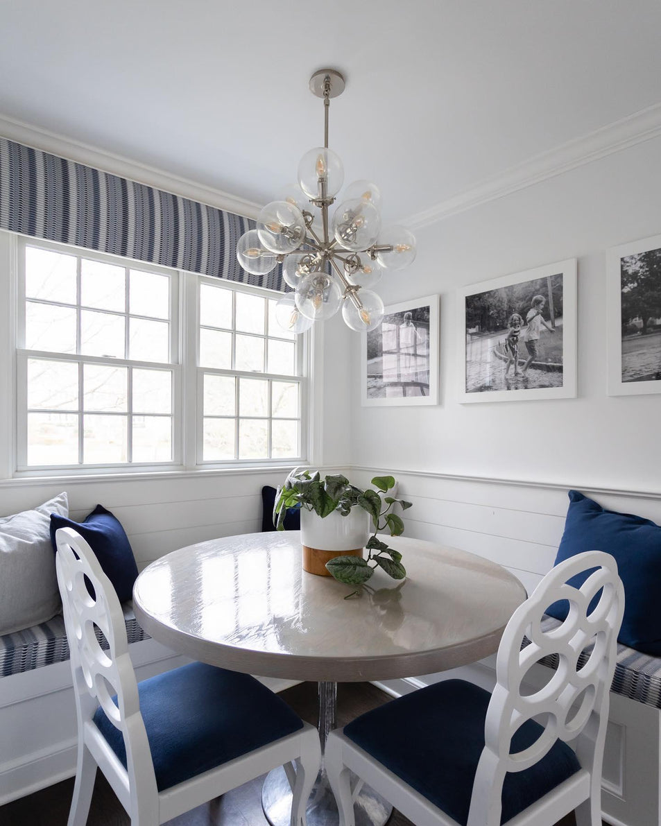 Bistro Small Round Chandelier, a premium Chandelier light by Visual Comfort & Co. Close - up image of its design.