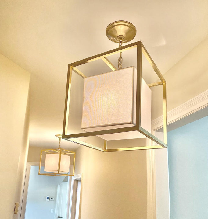 Caged Small Lantern, a premium Lantern light by Visual Comfort & Co. Close - up image of its design.