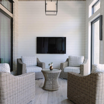 Caged Medium Lantern, a premium Lantern light by Visual Comfort & Co. Close - up image of its design.