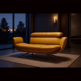 Lagonda Yellow 2 - Seater Sofa, a premium light by Icon Home. Close - up image of its design.