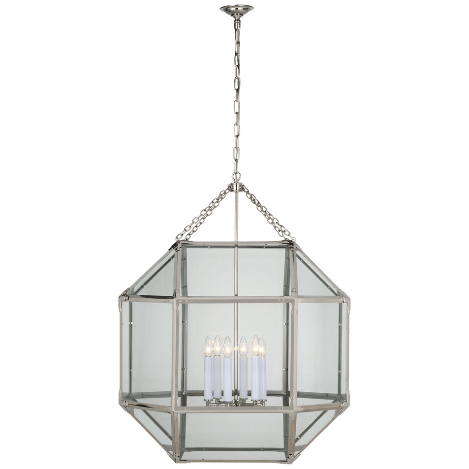 Morris Grande Lantern, a premium Lantern light by Visual Comfort & Co. Close - up image of its design.