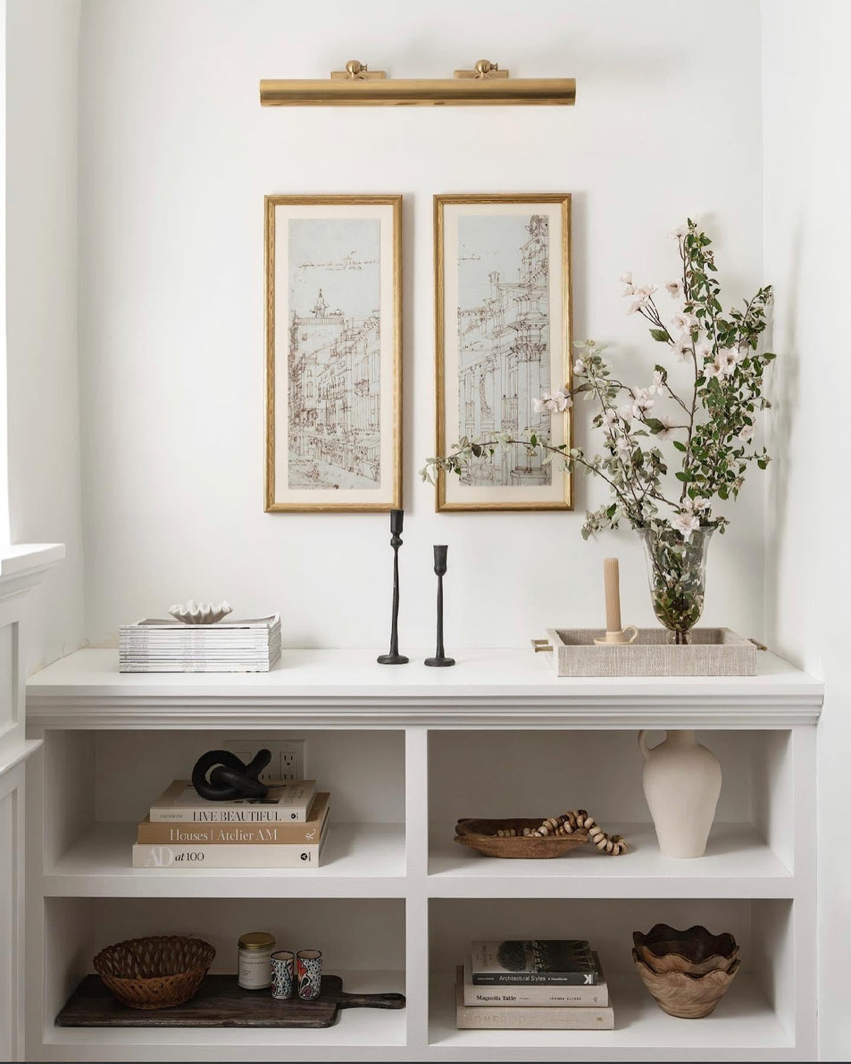 24" Cabinet Maker's Picture Light, a premium Picture light by Visual Comfort & Co. Close - up image of its design.