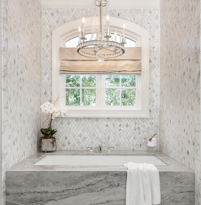 Regency Medium Chandelier, a premium Chandelier light by Visual Comfort & Co. Close - up image of its design.