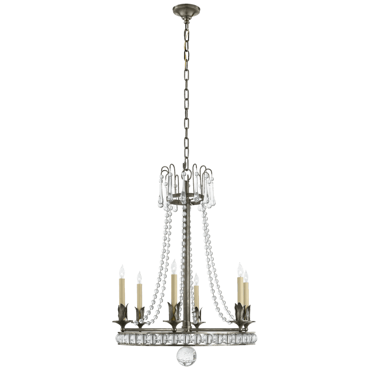 Regency Medium Chandelier, a premium Chandelier light by Visual Comfort & Co. Close - up image of its design.