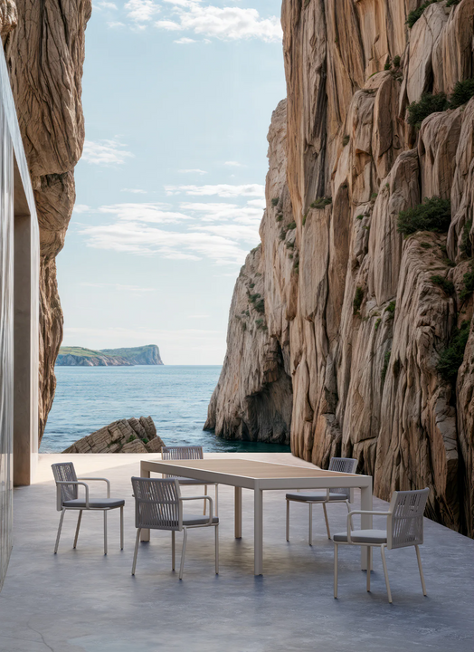 Tempo Short Dining Table Porcelain