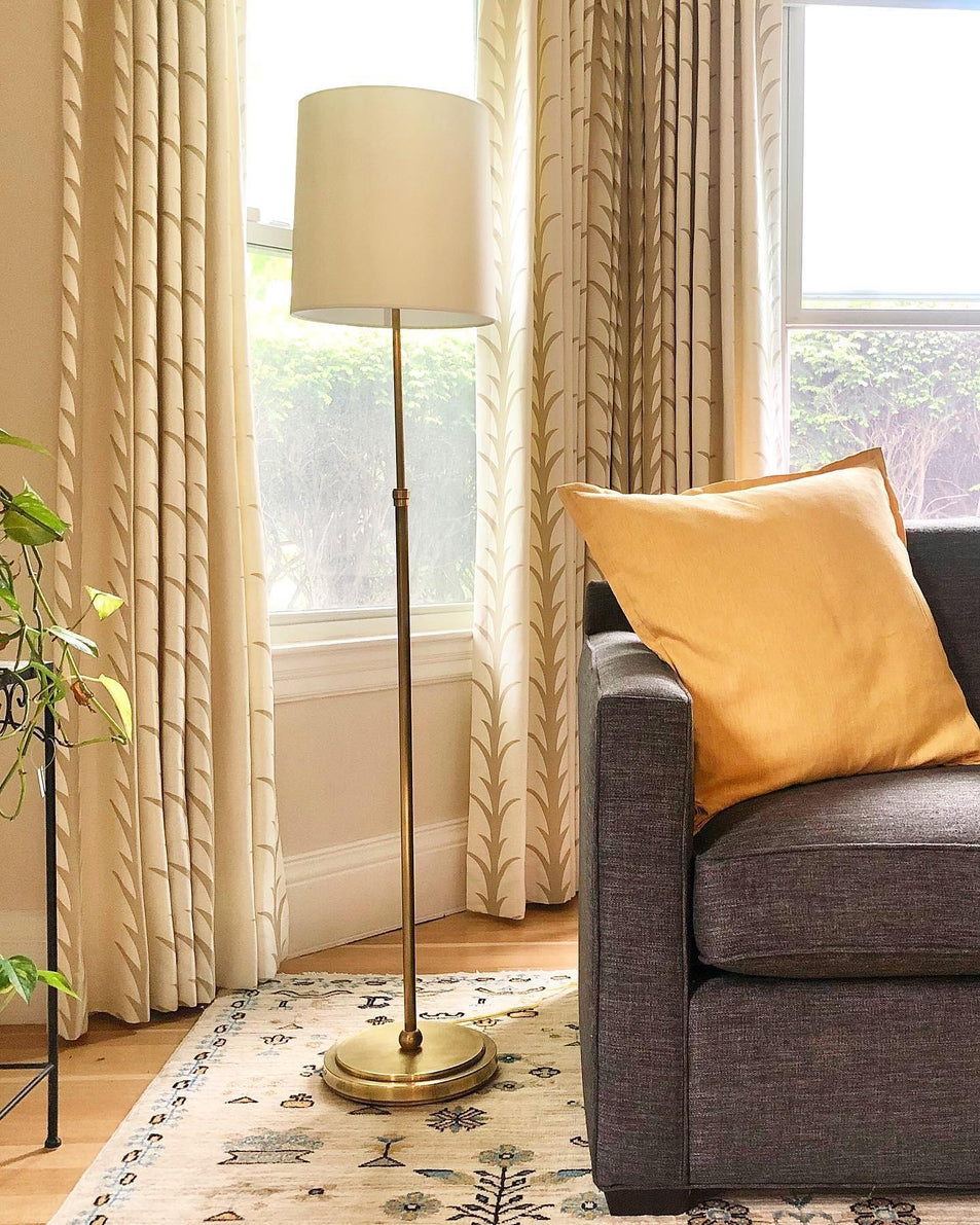 Bryant Floor Lamp, a premium Decorative light by Visual Comfort & Co. Close - up image of its design.