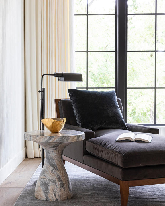 Pask Pharmacy Floor Lamp, a premium Functional light by Visual Comfort & Co. Close - up image of its design.