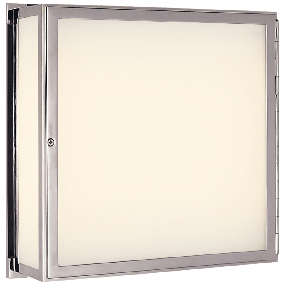 Mercer Square Box Light, a premium Bath light by Visual Comfort & Co. Close - up image of its design.