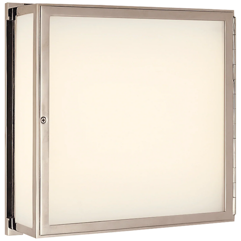 Mercer Square Box Light, a premium Bath light by Visual Comfort & Co. Close - up image of its design.