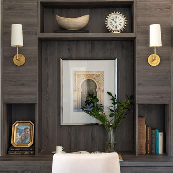 Ziyi Sconce, a premium Decorative light by Visual Comfort & Co. Close - up image of its design.