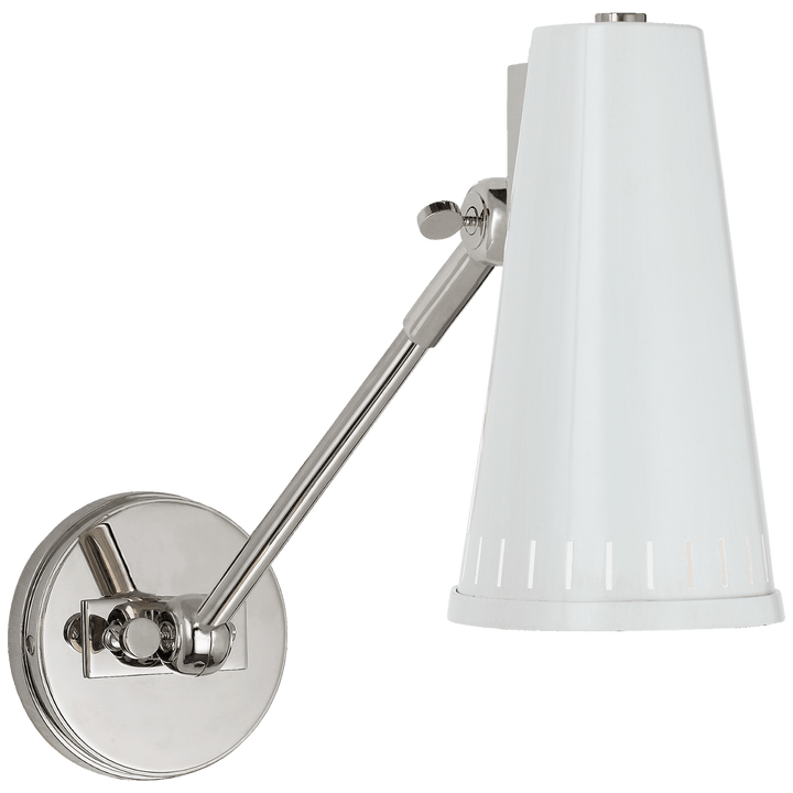 Antonio Adjustable One Arm Wall Lamp, a premium Functional light by Visual Comfort & Co. Close - up image of its design.