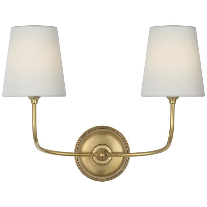 Vendome 16" Cordless Double Sconce in Hand-Rubbed Antique Brass