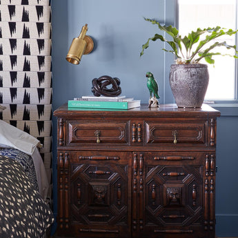 Anders Small Articulating Wall Light, a premium Functional light by Visual Comfort & Co. Close - up image of its design.