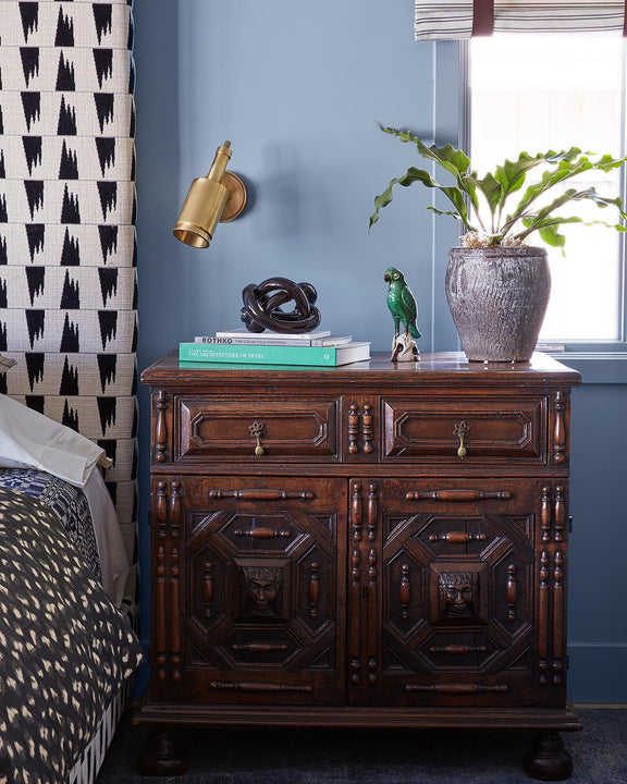 Anders Small Articulating Wall Light, a premium Functional light by Visual Comfort & Co. Close - up image of its design.