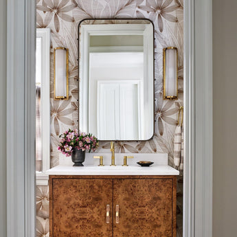 Dresser Long Glass Rod Light, a premium Bath light by Visual Comfort & Co. Close - up image of its design.