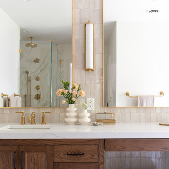 Calliope Tall Bath Light, a premium Bath light by Visual Comfort & Co. Close - up image of its design.