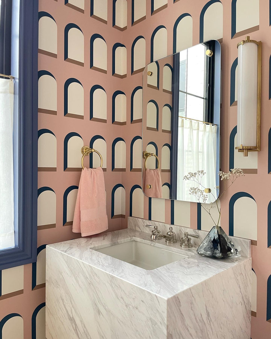 Calliope Tall Bath Light, a premium Bath light by Visual Comfort & Co. Close - up image of its design.