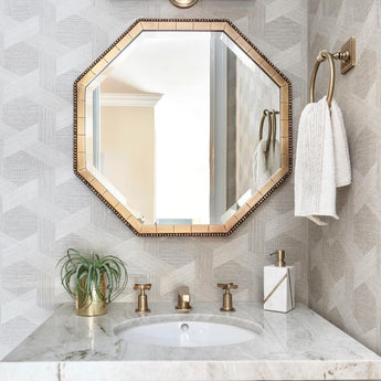 Graydon Double Bath Light, a premium Bath light by Visual Comfort & Co. Close - up image of its design.