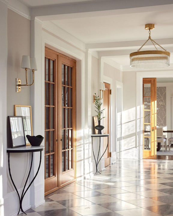 Hulton Double Sconce, a premium Decorative light by Visual Comfort & Co. Close - up image of its design.