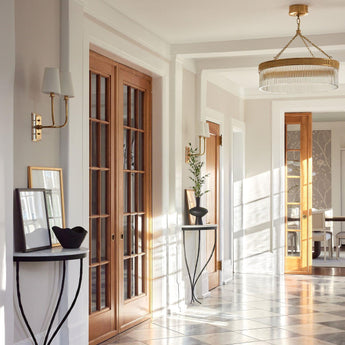 Hulton Double Sconce, a premium Decorative light by Visual Comfort & Co. Close - up image of its design.