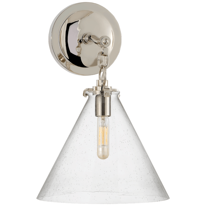 Katie Small Conical Sconce, a premium Bath light by Visual Comfort & Co. Close - up image of its design.