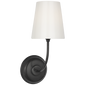 Vendome Single Sconce - Bronze / White Glass