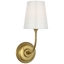 Hand-Rubbed Antique Brass / White Glass