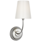 Vendome Single Sconce - Polished Nickel / White Glass