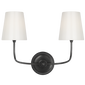 Vendome Double Sconce - Bronze / White Glass