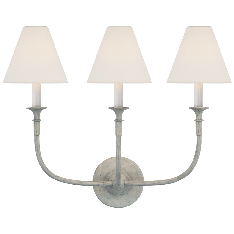 Piaf Triple Sconce, a premium Decorative light by Visual Comfort & Co. Close - up image of its design.