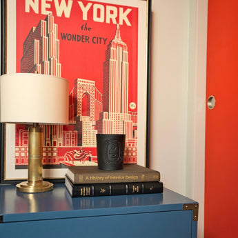 Longacre Small Table Lamp, a premium Decorative light by Visual Comfort & Co. Close - up image of its design.