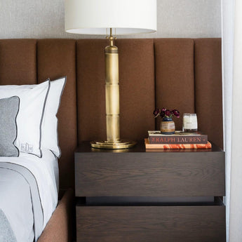 Longacre Tall Table Lamp, a premium Decorative light by Visual Comfort & Co. Close - up image of its design.