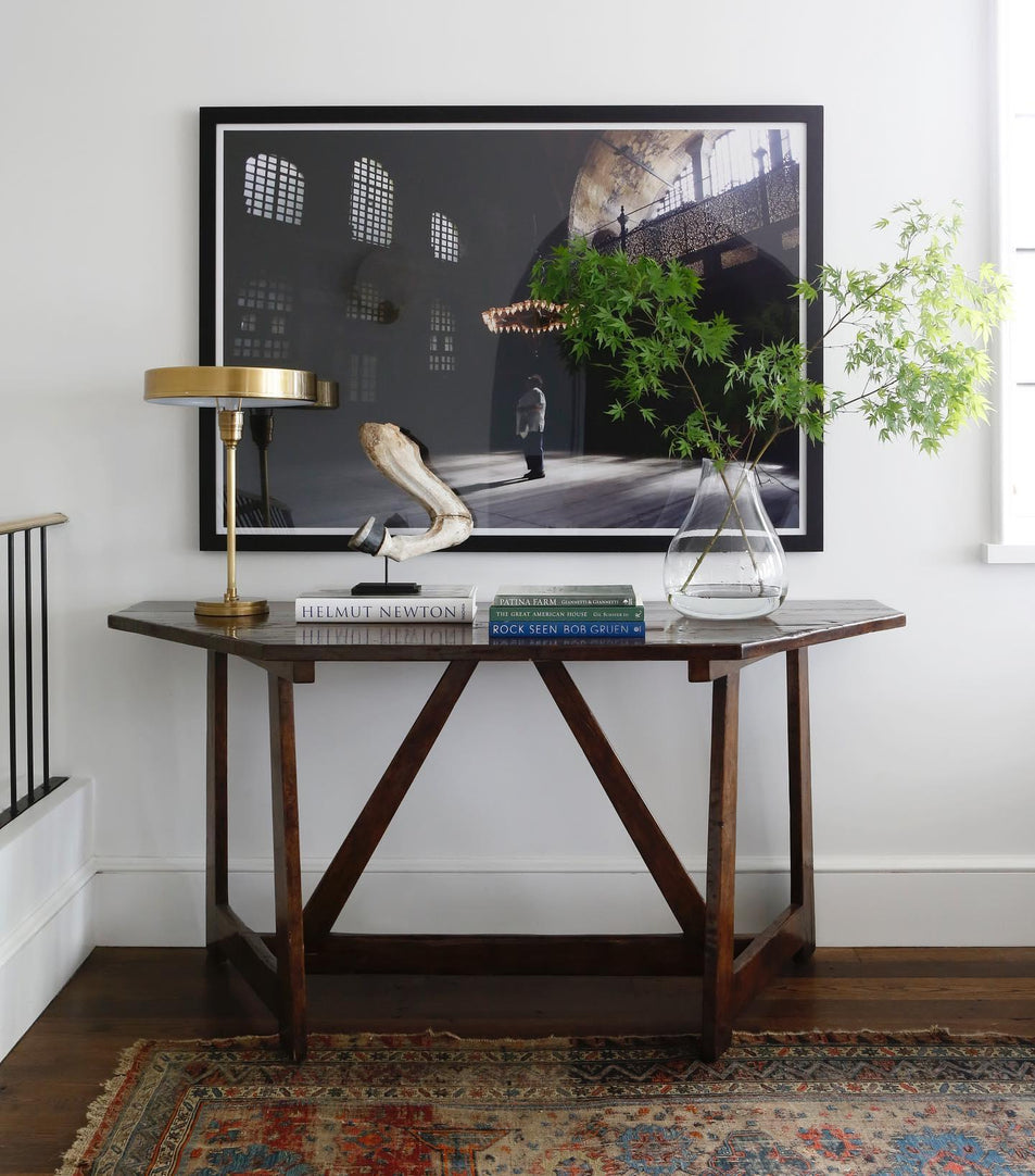 Carlo Table Lamp, a premium Functional light by Visual Comfort & Co. Close - up image of its design.