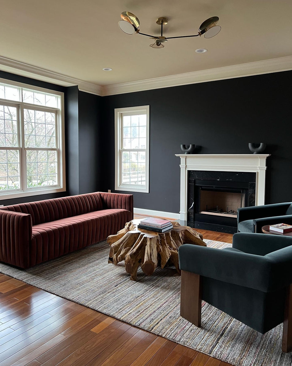 Osiris Large Asymmetric Semi - Flush Mount, a premium Flush Mount light by Visual Comfort & Co. Close - up image of its design.