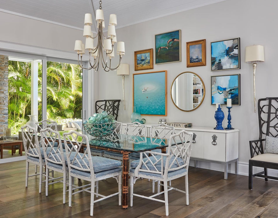 Reed Large Chandelier, a premium Chandelier light by Visual Comfort & Co. Close - up image of its design.